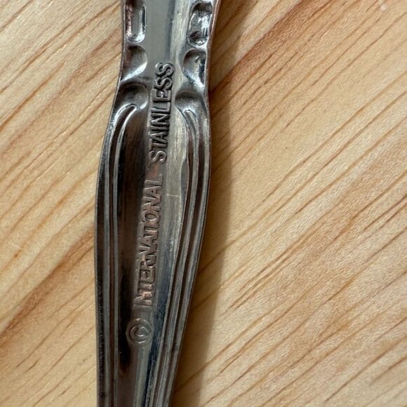 Vtg International INS154 Tablespoons Set Of 6 Solid Roses Stainless Steel Flatwa - Picture 9 of 11